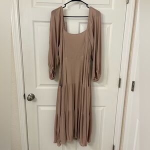 Brown Flowy Boutique Dress